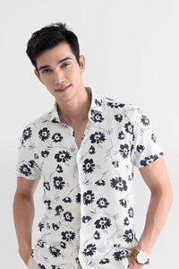 Swag Flower Printed Party Wear Shirt