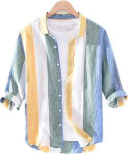 Multicolour Vertical Stripe Casual Authentic Full Sleeves Shirt