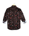 Black Trendy Stylish Flower Design Shirt